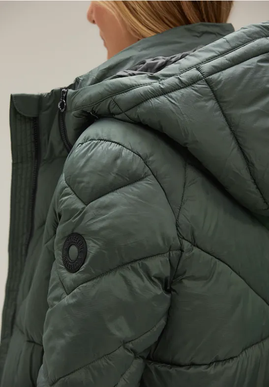 Winterjacke Damen Street One Parka GrÃ¼n Parka Winterjacke