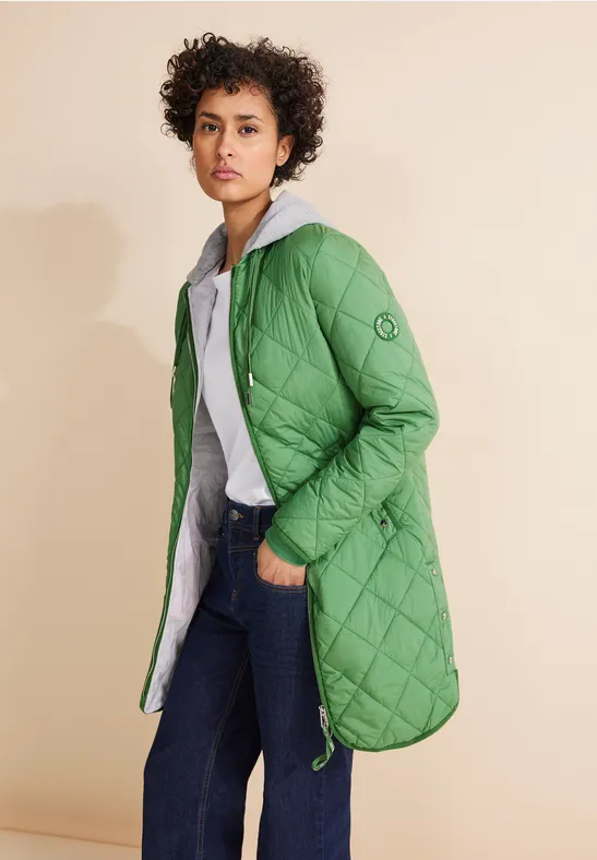 Jacket Damen Steppmantel GrÃ¼n Leichter Steppmantel Steppmantel