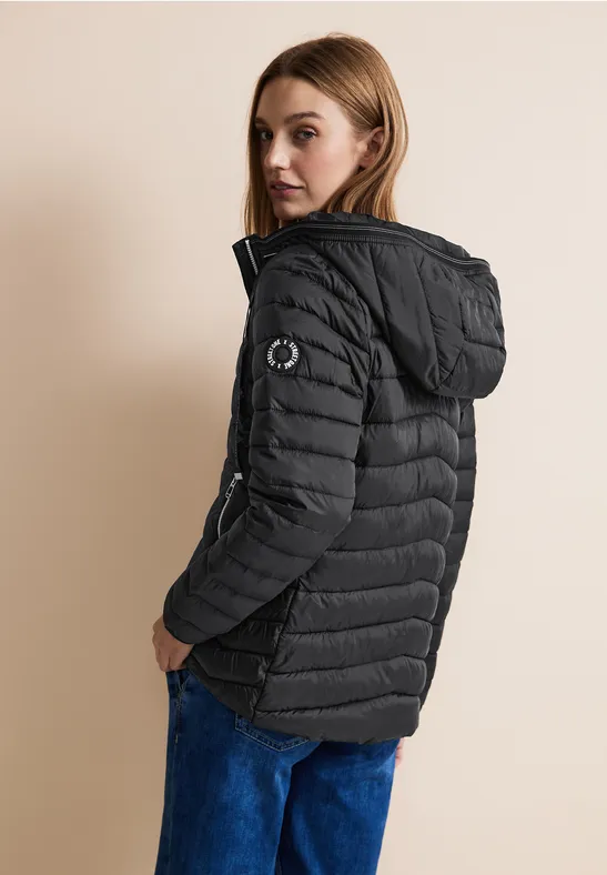 STREET-ONE Kurze Steppjacke für Damen in Schwarz STREET-ONE