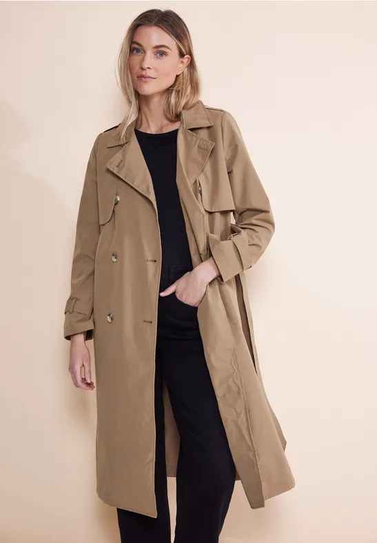 STREET-ONE Trench coat classique pour femmes en Marron STREET-ONE