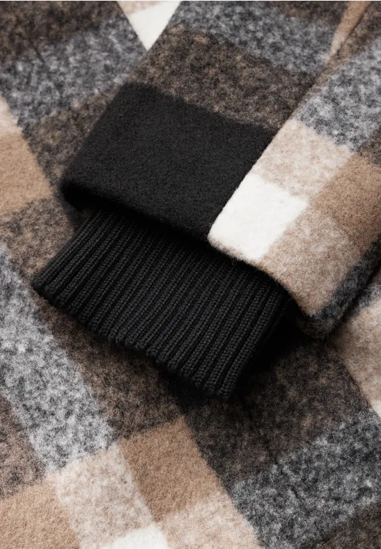 STREET-ONE Karierte Jacke für Damen in Schwarz STREET-ONE