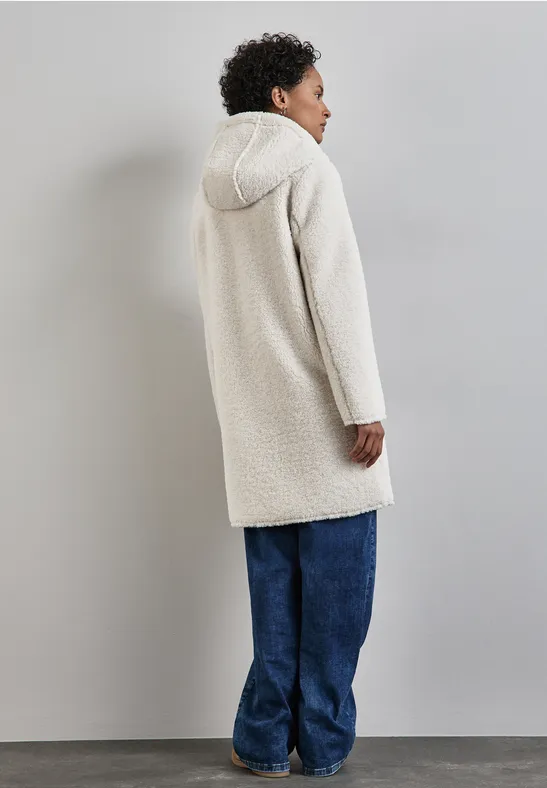 Teddy Mantel Damen Street One Mantel Grau Mit Kapuze Damen Mantel