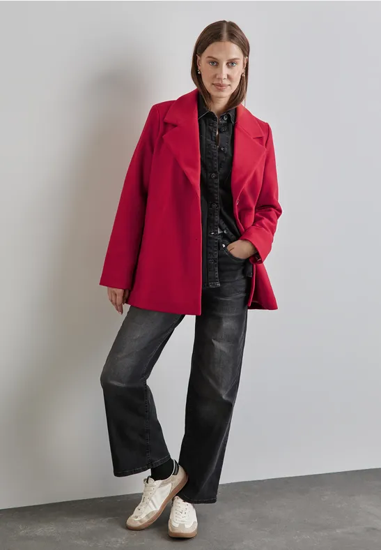 Street One Mantel Kurz Kariert Damen Mantel Street One Mantel Rot