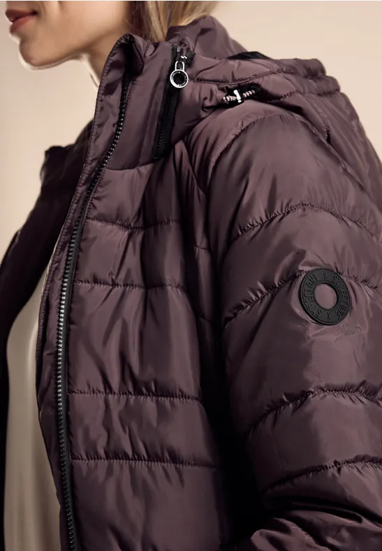 STREET ONE Dames A220195 gewatteerd vest lang, licht iced goud, 38, Licht Iced Gold, 38