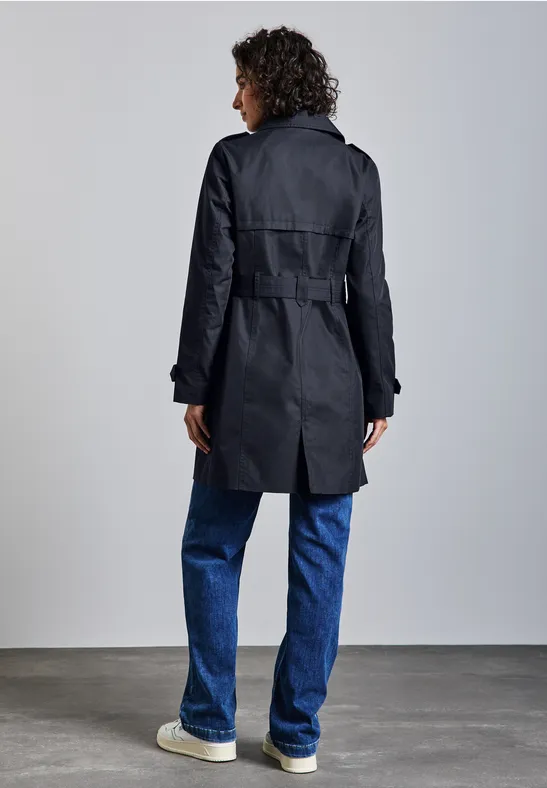 Trenchcoat Kurzmantel Elegant Damen Mavi YOUNG FASHION Damen