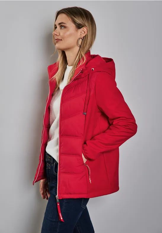 STREET-ONE Kurze Softshelljacke für Damen in Rot STREET-ONE