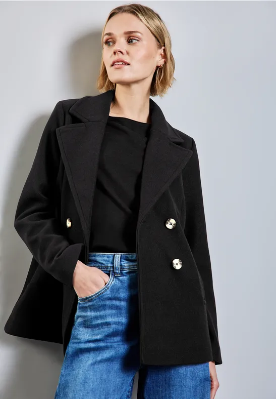 STREET-ONE Trench-coat pour femmes en Noir STREET-ONE