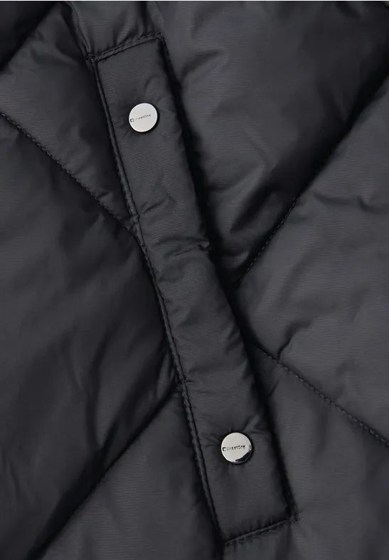 STREET-ONE Lang gewatteerd jack voor dames in Blauw | STREET-ONE