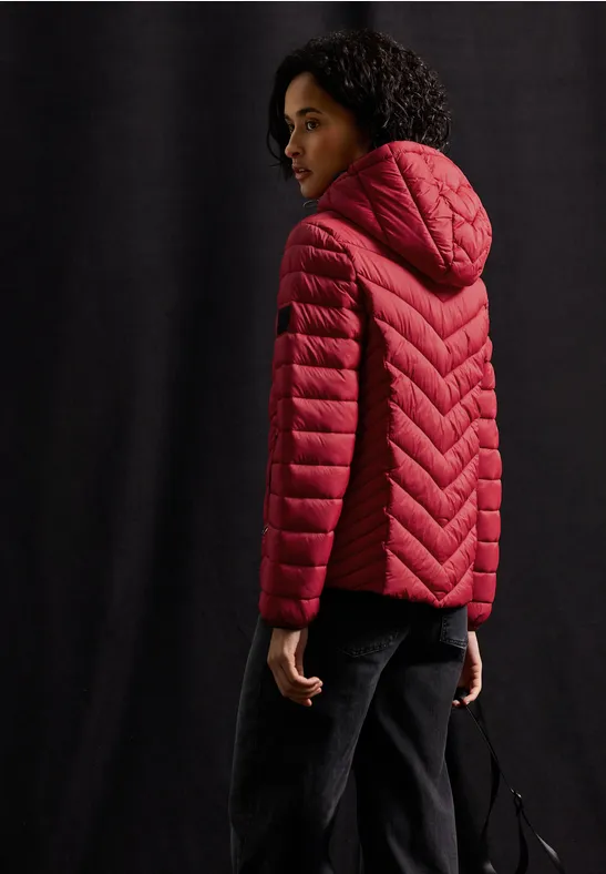 Dreimaster Leichte Steppjacke Damen FrÃ¼hjahr Rot Leichte