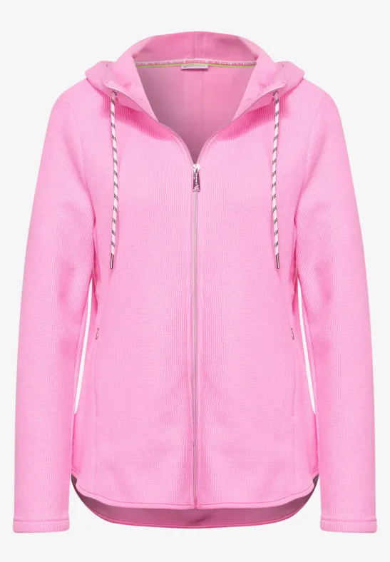 STREET-ONE Sweatjacke im Hoodie Style für Damen in Rosa STREET-ONE