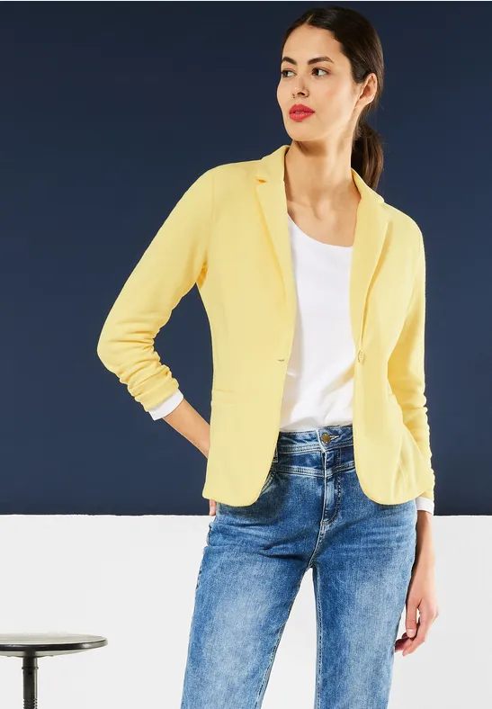 Blazer Gelbe Strickjacke Street One Street One Rollkragen Pullover