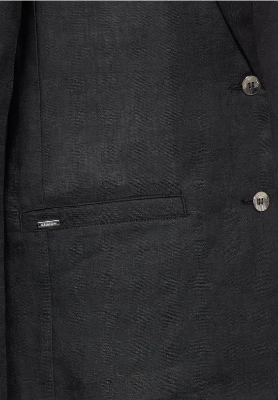 Mango linnen blazer lichtblauw