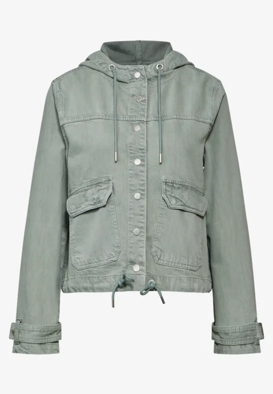 Street One Jeans Jacke GrÃ¼n Street One Cropped Fit Jeansjacke Mit