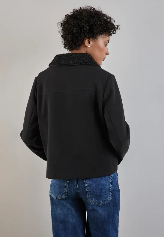 Street One WeiÃƒÂŸe Jeansjacke Ohne Kragen STREET ONE Bleached