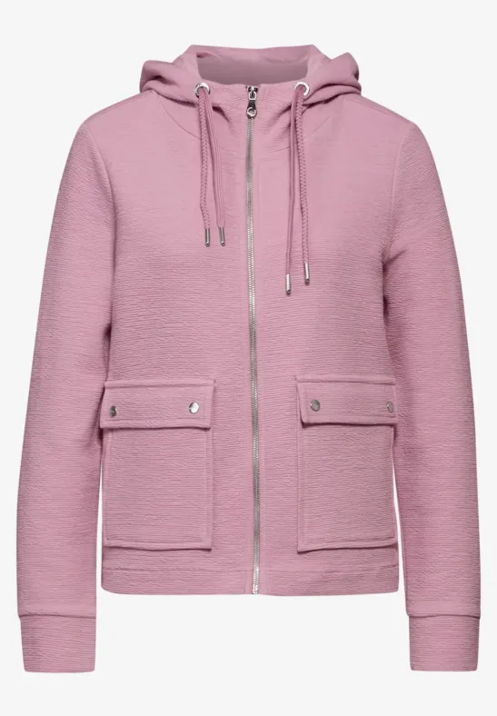 Pink Street One Kapuzenpullover STREET-ONE Hoodie-Jacke Für Damen