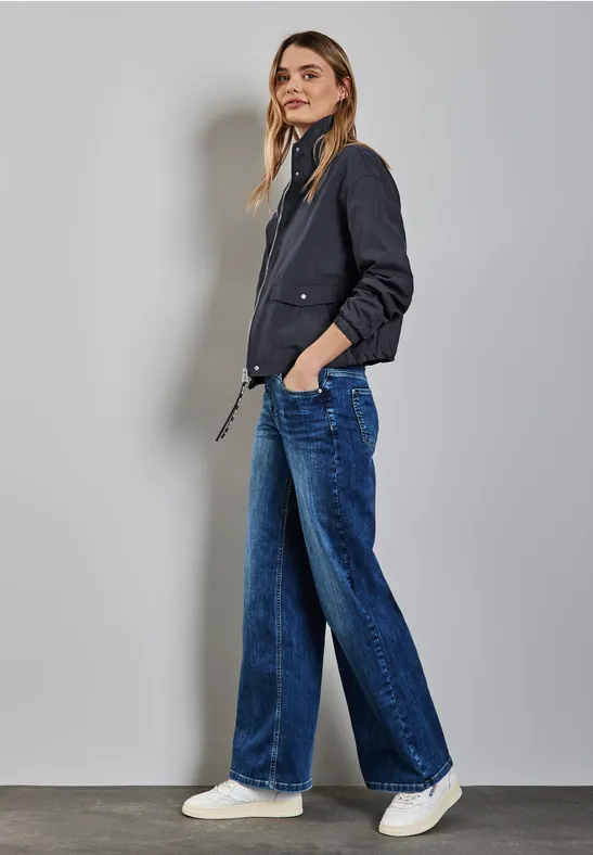 Veste Courte En Laine Pour Femme - Col Montant, Manches Longues - Polyester/élasthanne - Couleurs Variées - Printemps/automne