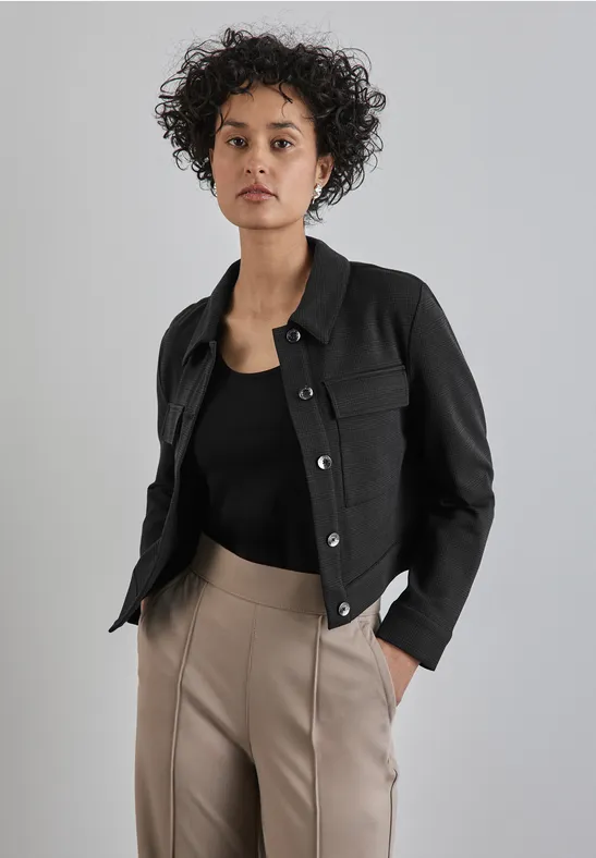 STREET-ONE Kurze Cargo Jacke für Damen in Schwarz STREET-ONE