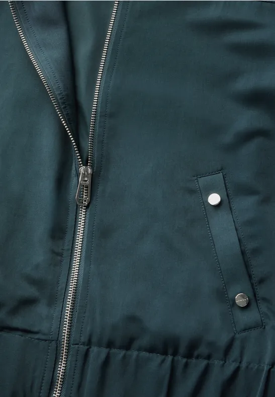 STREET ONE Dames A212605 Satijnen Blouson, Hunter Green, 36, hunter