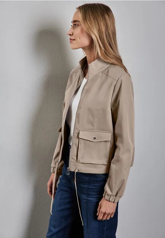 STREET-ONE Jacke mit Stehkragen für Damen in Beige STREET-ONE