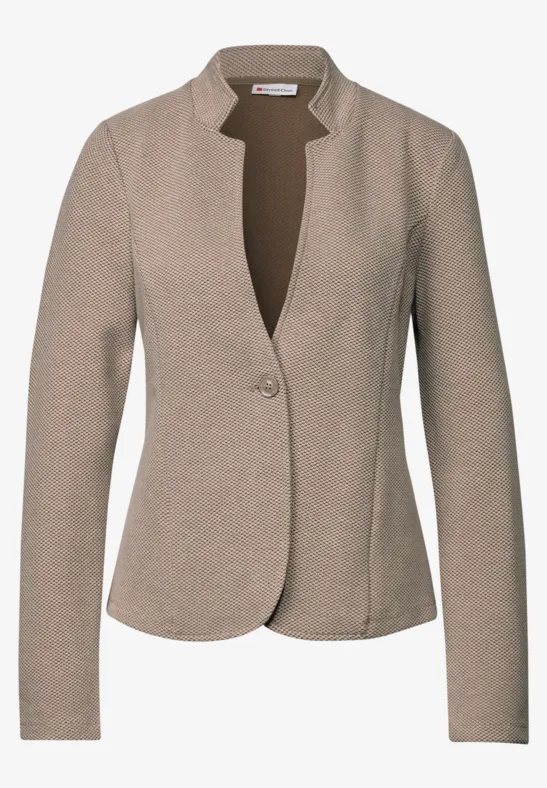 Blazer Donna Street One In Jacquard - Colletto A Risvolto, Un Bottone, Taglia 38, Composizione Mista Cotone