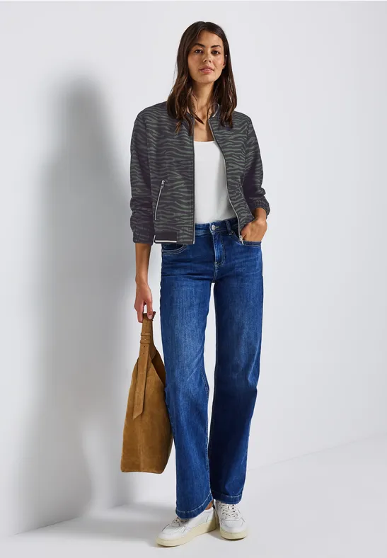 Street One Damen Blouson Jacke - Leichte Jacke Mit Kontrastdetails & Seitentaschen