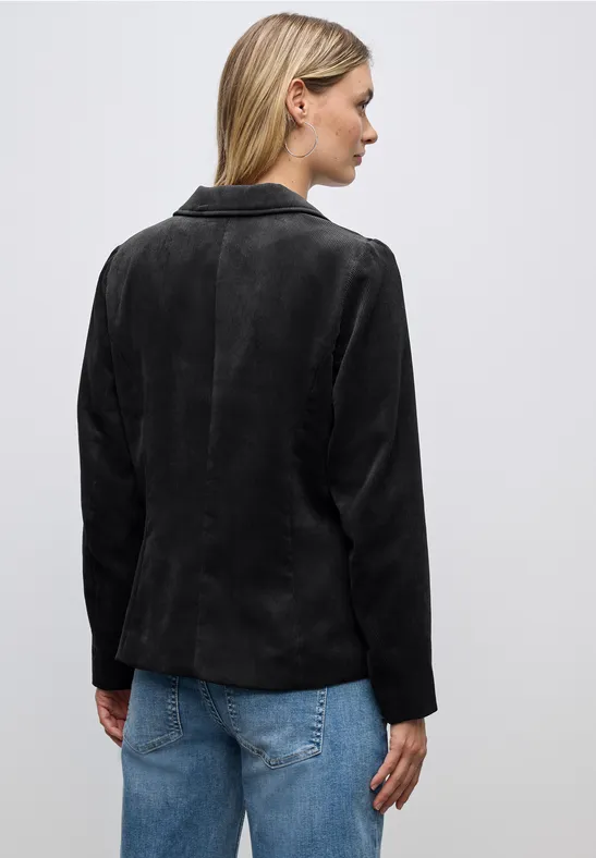 Veste Blazer En Velours Noir Camaïeu Taille 3 - Occasion Très Bon état, Style Classique