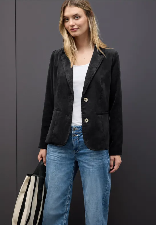 Chenille Cord-Blazer für Damen in Braun