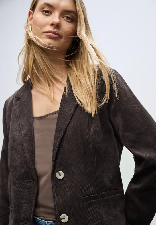Langer Blazer Aus Cord Street One Damen Langer Cord Produktbild-Vorschau 2