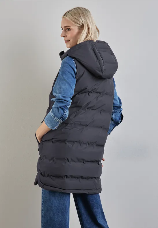 Street One Puffer Weste Lang Damen Damen Weste Grün Street One