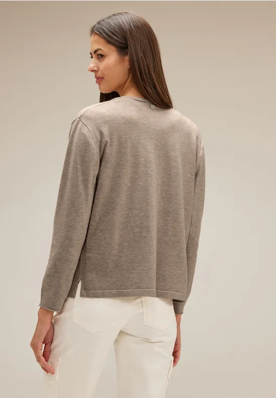 Street One Damen Cardigan Kurz - Weicher Strick Mit V-Ausschnitt