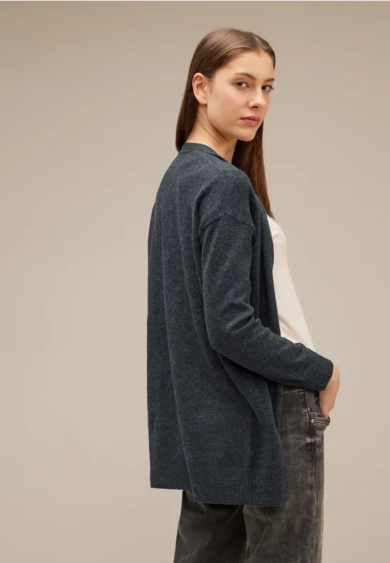 STREET-ONE Offener Strickcardigan für Damen in Grau STREET-ONE