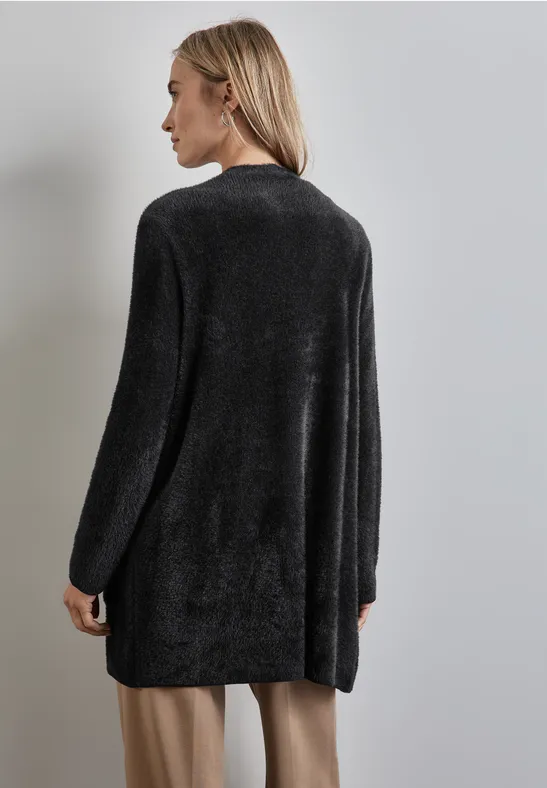 STREET-ONE Federgarn-Cardigan für Damen in Schwarz STREET-ONE
