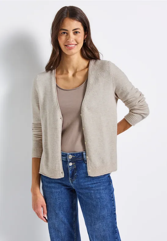 Street One Damen Cardigan Kurz – Weicher Baumwollmix Mit Aufgesetzten Taschen