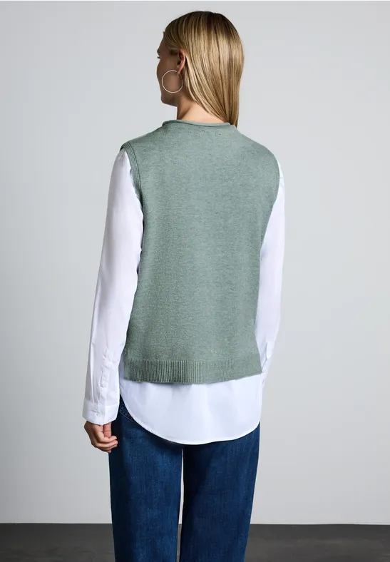 Pullover Trend Pullunder STREET-ONE Pullunder Für Damen In Grün