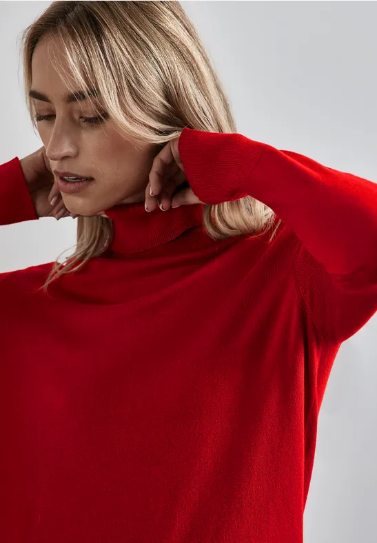 Basic Rollkragen-Pullover