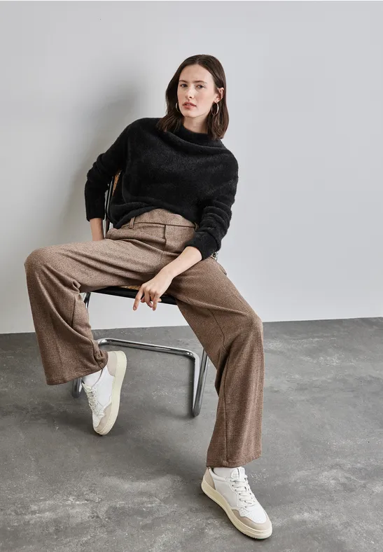 Pull En Fil De Plume Pour Femmes En Bleu