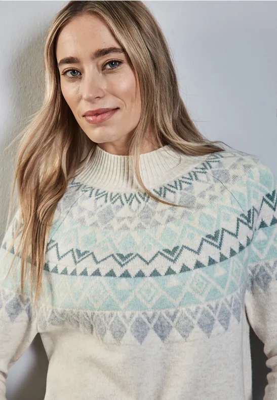 Noorse Truien Fijn Gebreide Dames Truien STREET-ONE Trui In Noorse