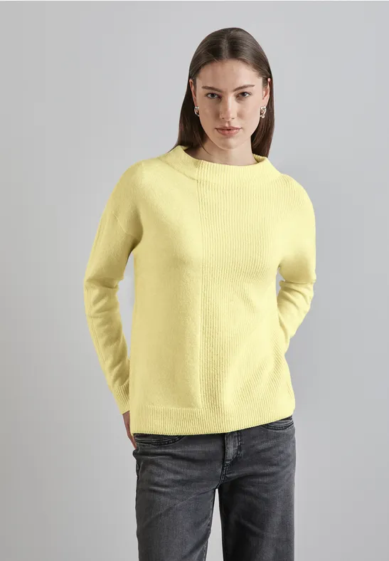 Strickpullover Pieces Pullover Gelb Strickpullover Wollpullover