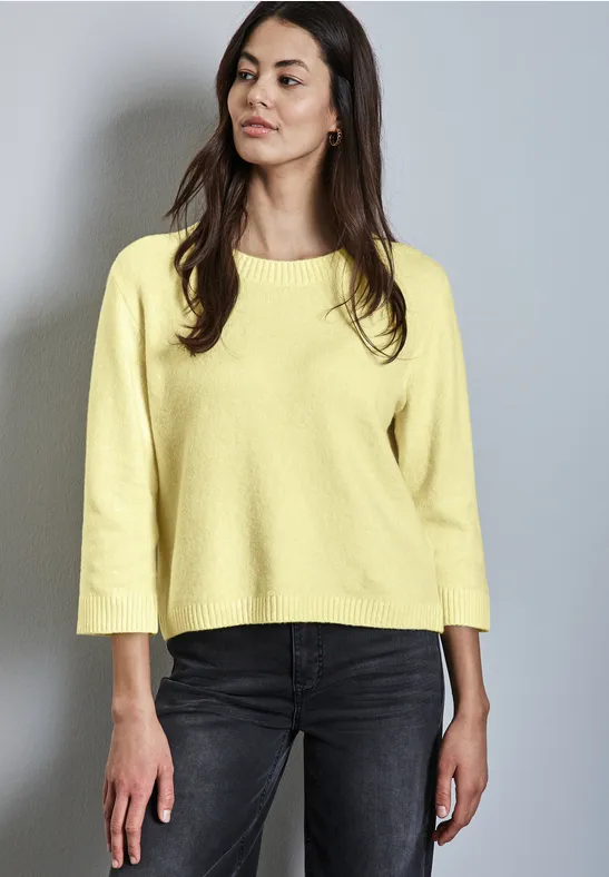 Strickpullover Ockergelb Pulli Ockergelb Oversize Pullover Damen