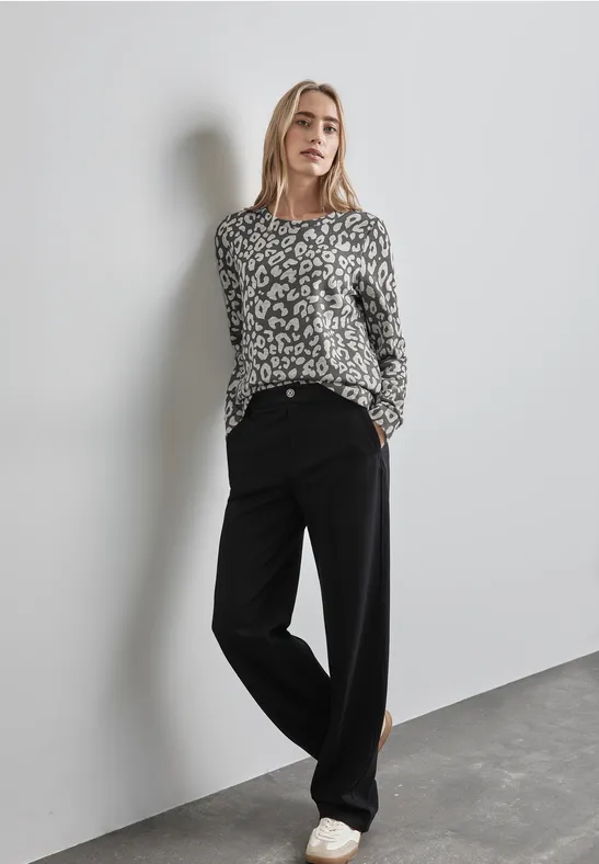 Leo Print Pullover Damen Street One Pullover Pullover Leo Print
