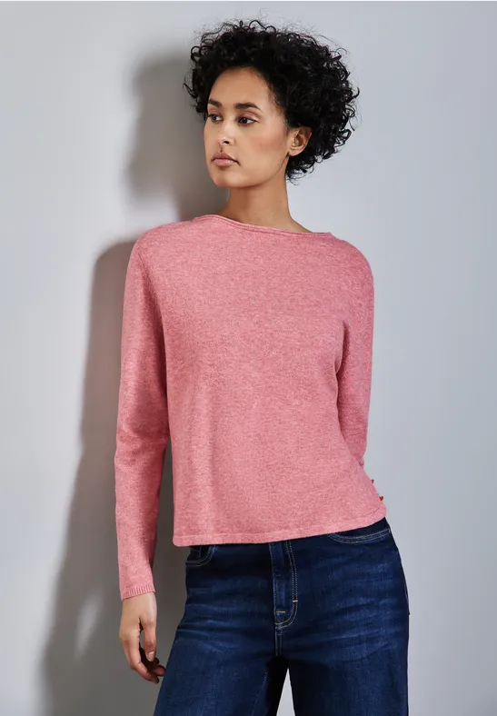 Pull Femme Marks & Spencer - Rose Coton - Taille 12 - Manches Longues
