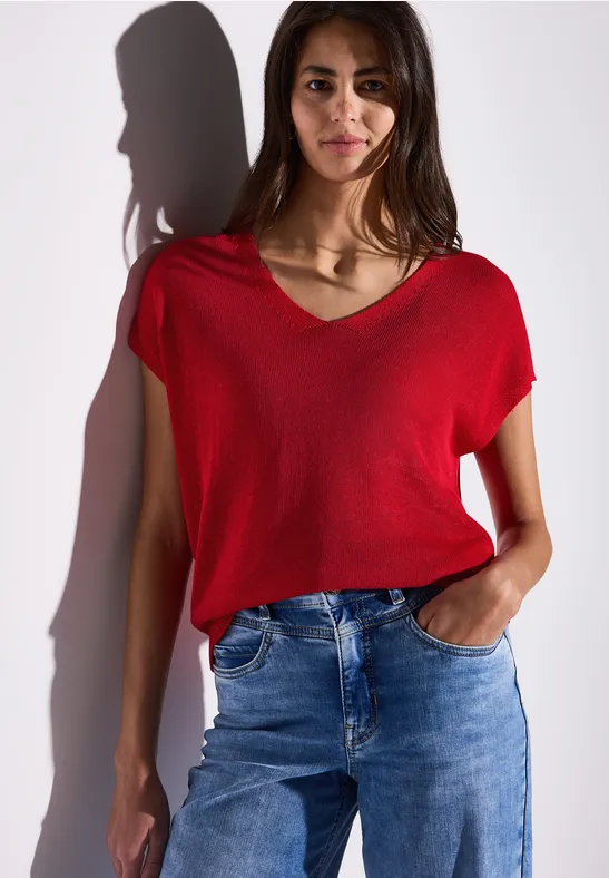Top Sans Manches Max Mara Intrend En Laine Rouge - Taille 38, Occasion Très Bon état