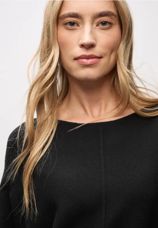 Pull-over Structuré Basique Pour Femmes En Bleu