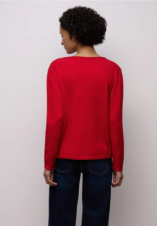 Pull Street One Col Roulé Rouge - Taille 36 - Occasion Très Bon État - Réf. TOP DH717