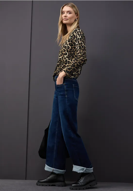 Street One Studio Felpa Donna Loose Fit Con Animal Print – Modello Leo - 3