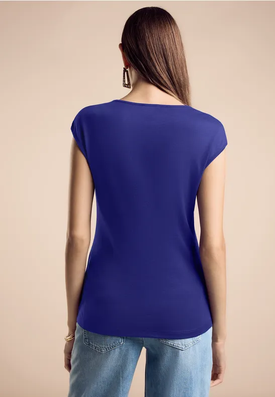 Street One T-shirt Avec Encolure En Forme De Cœur - Blanc (10000) - 34