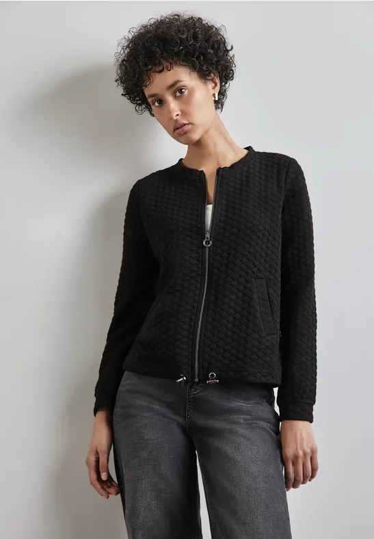 STREET ONE Damen Strickjacke – Kuscheliger Kurz-Cardigan Aus Weichem Materialmix, Vielseitig Kombinierbar