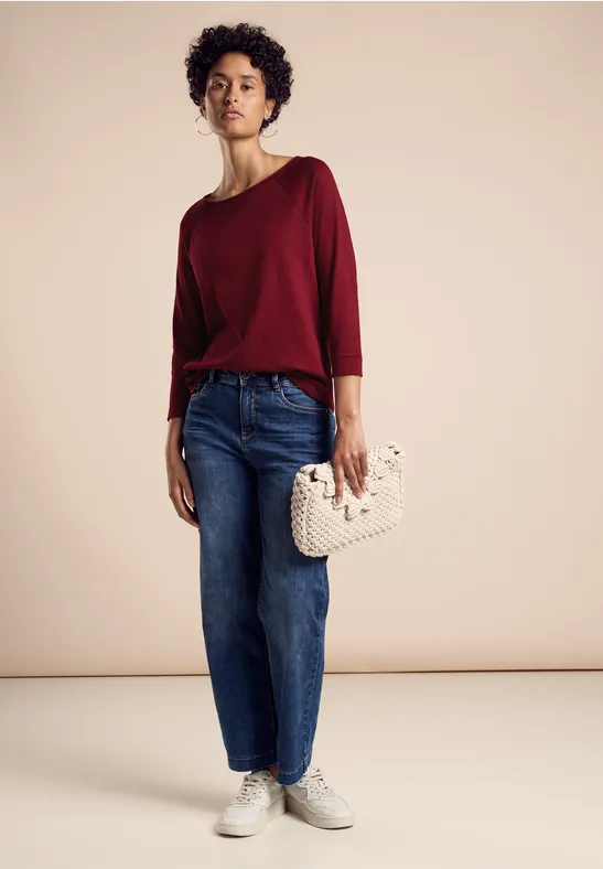 STREET-ONE Shirt mit 3/4-Arm für Damen in Rot - MINA | STREET-ONE