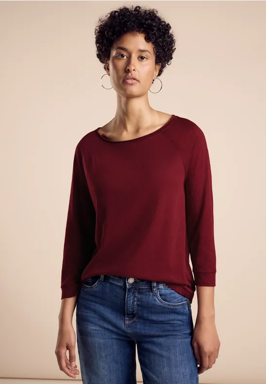 STREET-ONE Shirt mit 3/4-Arm für Damen in Rot - MINA | STREET-ONE