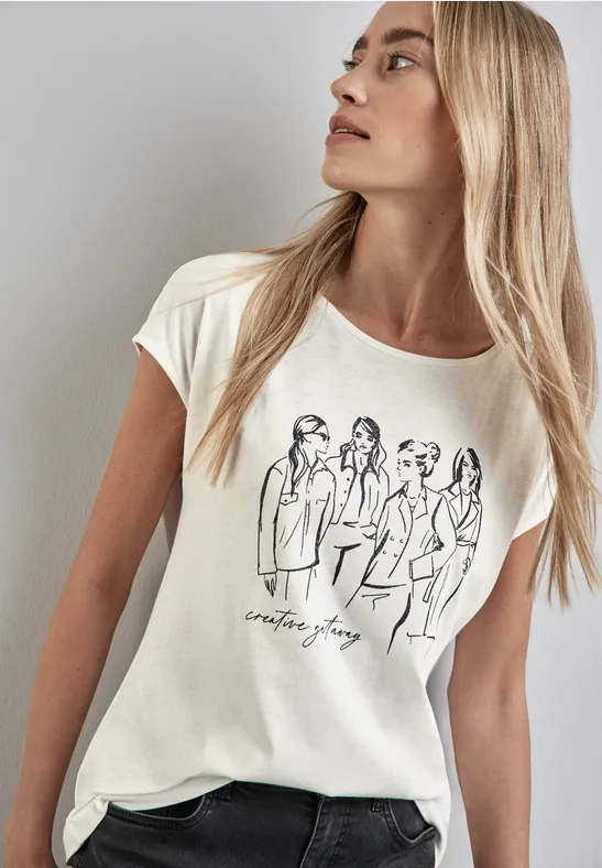 Street One Maglietta con Wording Donna